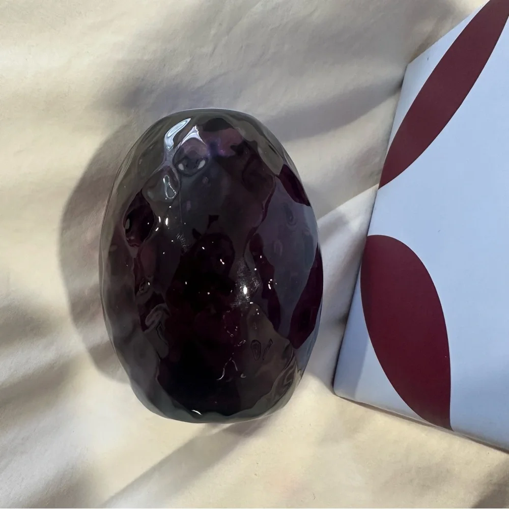 NEW in BOX LA DOUBLEJ Misty Rainbow Mix in Murano‎ Glass Baby Egg Vase reg $195 - Picture 9 of 12